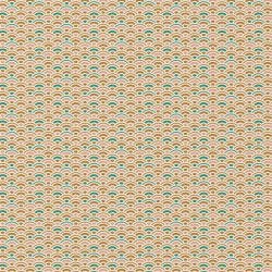 Algodón estampado SOJA2 Ocre / Verde